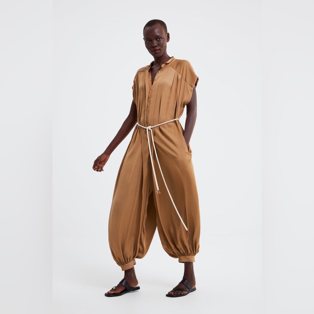 Zara Tan Jumpsuit - Picture 3 of 8